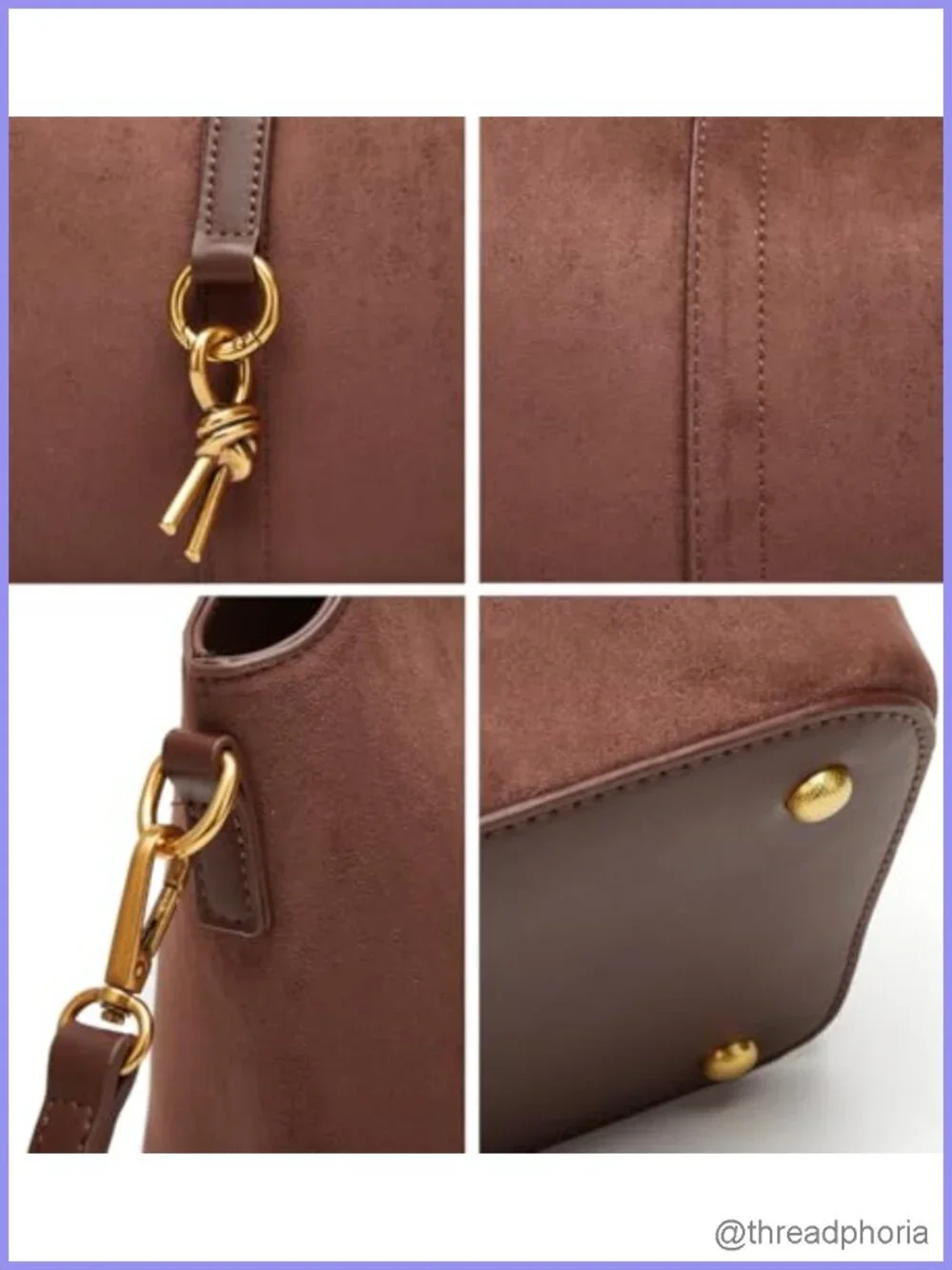 Vegan Leather Bucket Bag Shoulder Crossbody Purse Fashion Hobo Tote